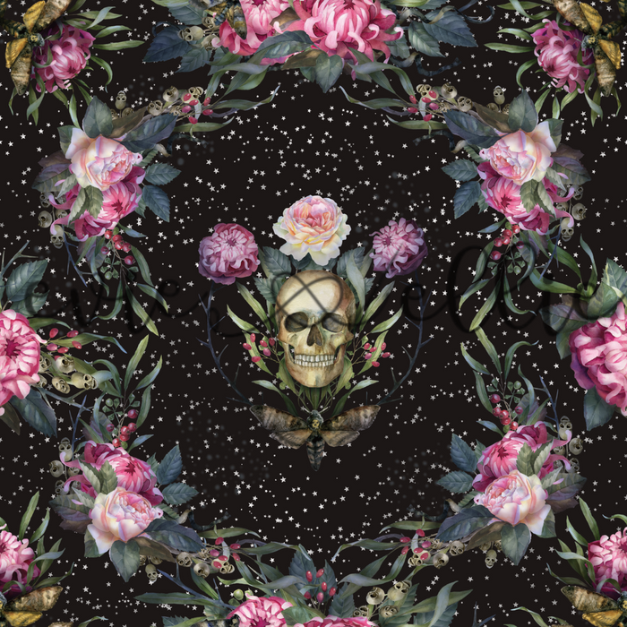 Skulls and Moths-- Multiple Colors