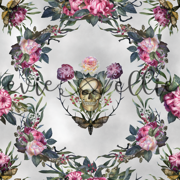 Skulls and Moths-- Multiple Colors
