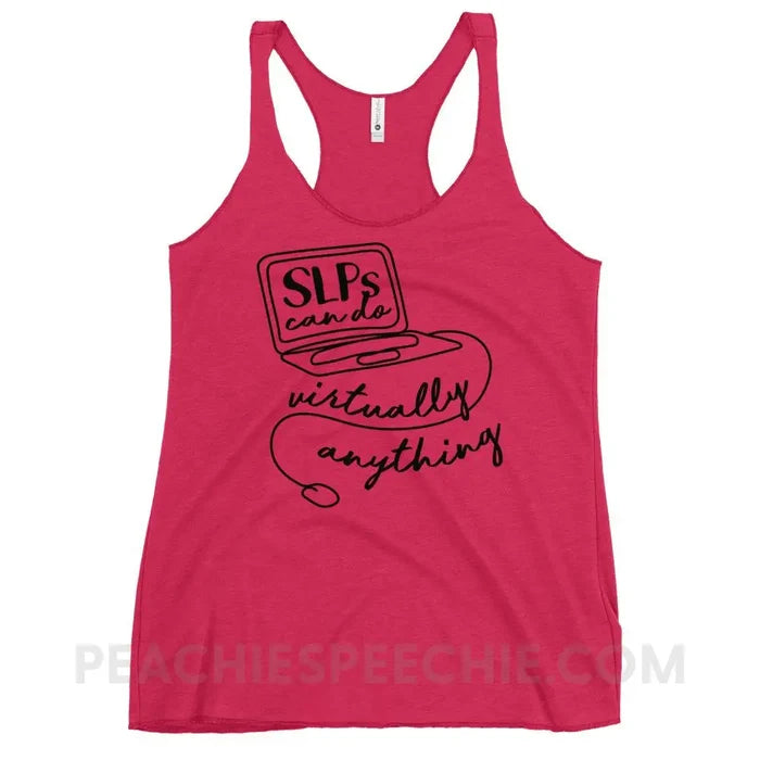 SLPs Can Do Virtually Anything Tri-Blend Racerback - Tank Tops peachiespeechie.com