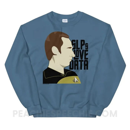 SLPs Love Data Classic Sweatshirt - Indigo Blue / S - Hoodies & Sweatshirts peachiespeechie.com