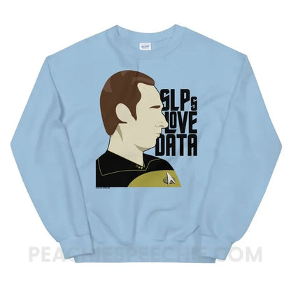 SLPs Love Data Classic Sweatshirt - Light Blue / S - Hoodies & Sweatshirts peachiespeechie.com