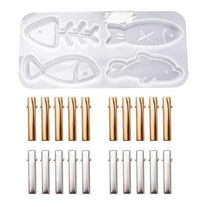 Small Fish Hairpin Resin Mold Set