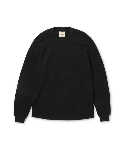 Snow Peak Heavyweight Waffle Pullover - Black
