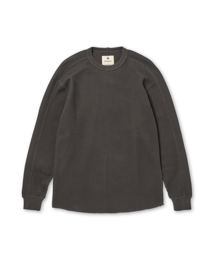 Snow Peak Heavyweight Waffle Pullover - Charcoal