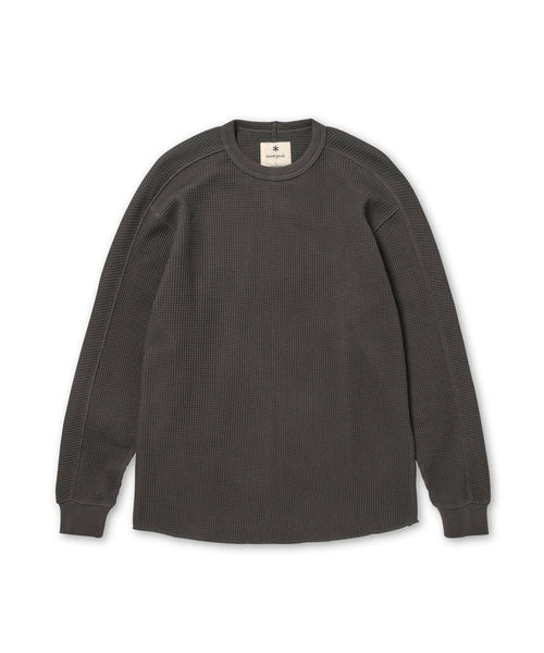 Snow Peak Heavyweight Waffle Pullover - Charcoal