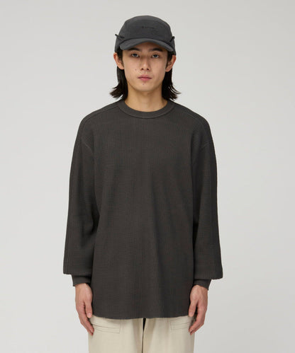 Snow Peak Heavyweight Waffle Pullover - Charcoal