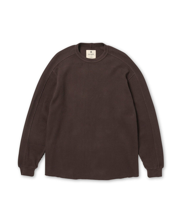 Snow Peak Heavyweight Waffle Pullover - Dark Brown