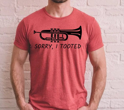 Band teacher gift shirt with trumpet and music pun design