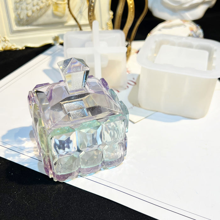 Square Storage Box Mold Diamond Veneer