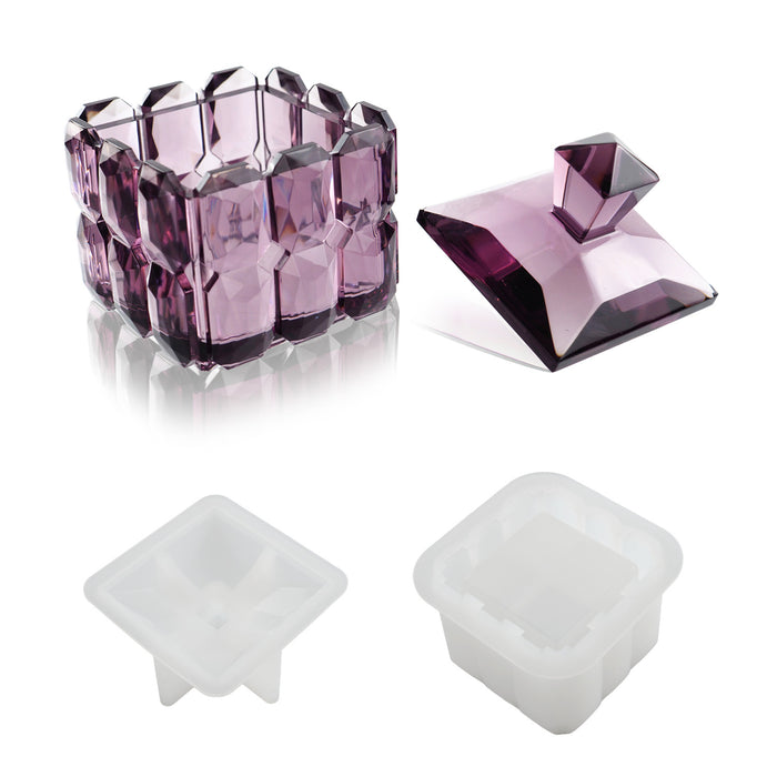 Square Storage Box Mold Diamond Veneer