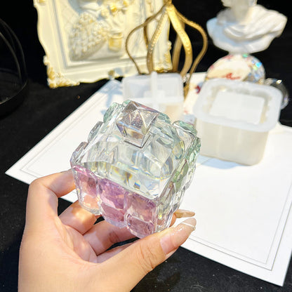Square Storage Box Mold Diamond Veneer