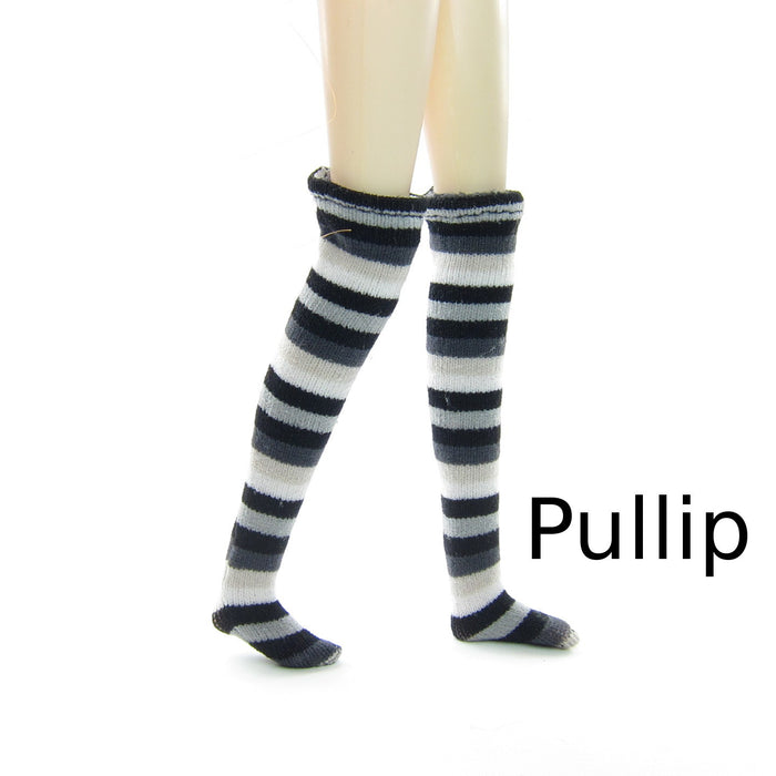 Striped knee high socks for Pullip dolls