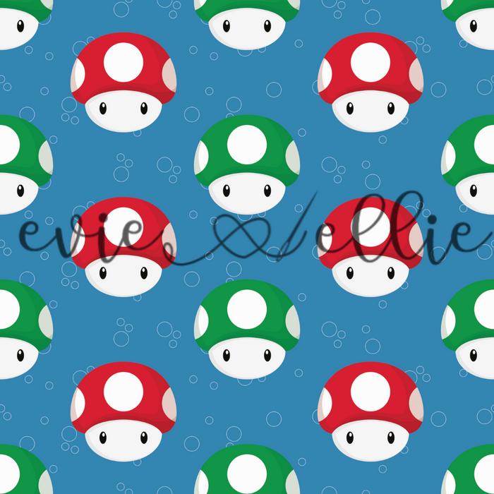 Super Plumber Bros Mushrooms- Multiple Colors