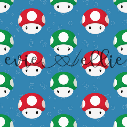 Super Plumber Bros Mushrooms- Multiple Colors