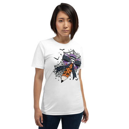 Trick or teach themed Halloween shirt for teachers