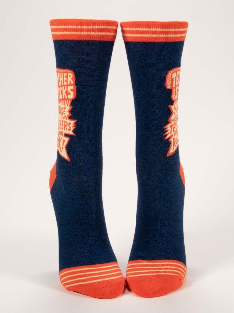Teacher Socks Cause Teachers Rock Crew Socks