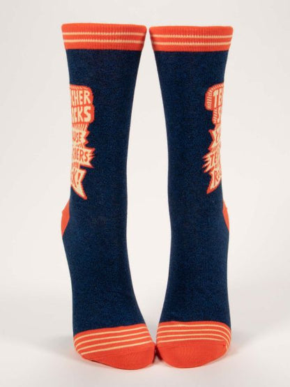 Teacher Socks Cause Teachers Rock Crew Socks