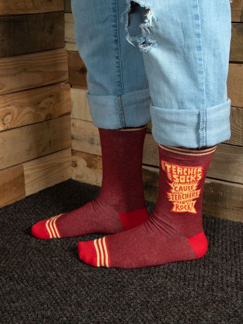 Teacher Socks Cause Teachers Rock Crew Socks