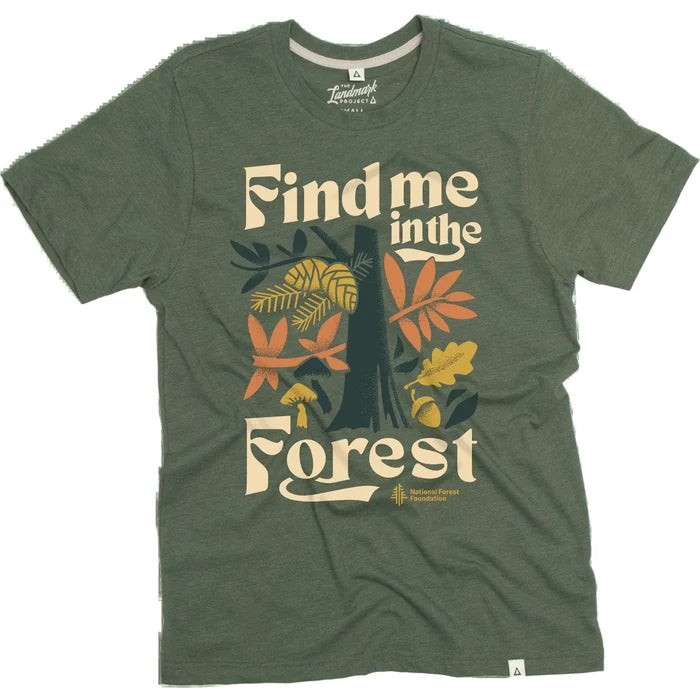 The Landmark Project Find Me in the Forest Short Sleeve Tee - Conifer