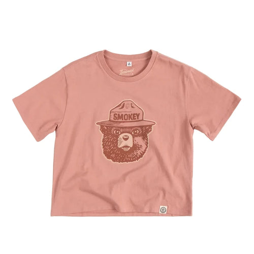The Landmark Project Smokey Logo Women's Short Sleeve Boxy Tee - Bloom