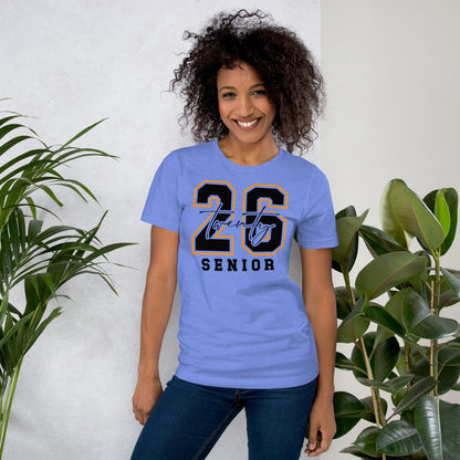College Senior 2026 varsity graduation shirt retro style