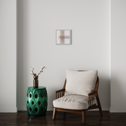 A photo of the artwork Twilight & Dawn_ 6_17_H, by Debra Ramsay, hanging on a wall.