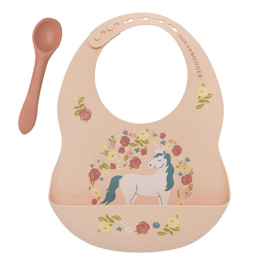 Unicorn Bib & Spoon Set - Ali's Wagon