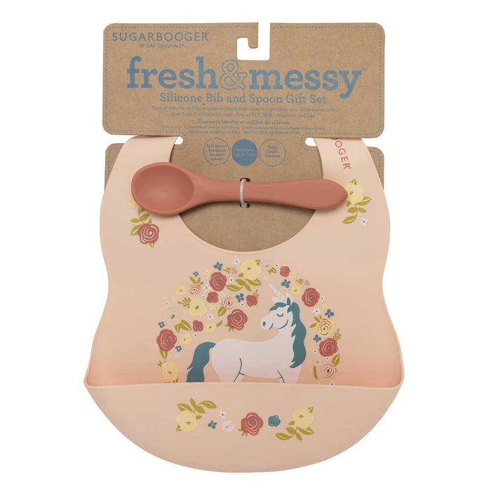 Unicorn Bib & Spoon Set - Ali's Wagon