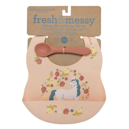 Unicorn Bib & Spoon Set - Ali's Wagon