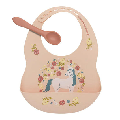 Unicorn Bib & Spoon Set - Ali's Wagon