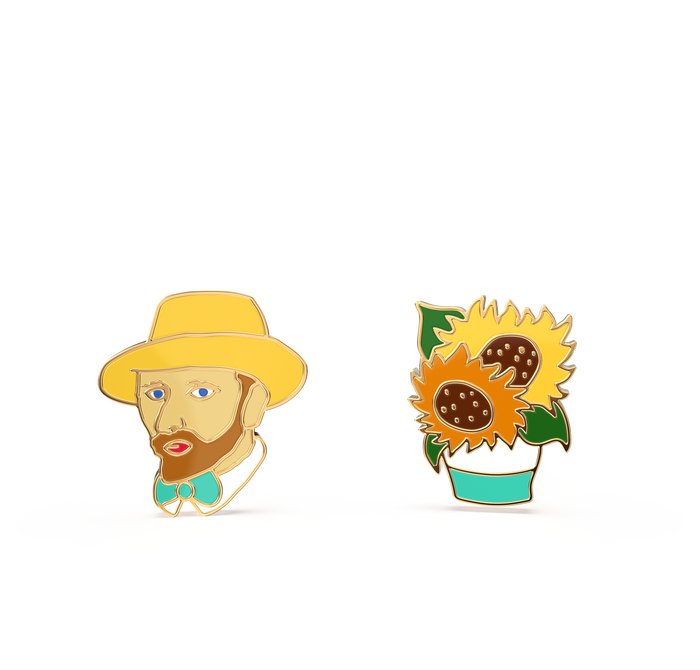 Van Gogh Stud Earrings - Gift for Art History Lovers