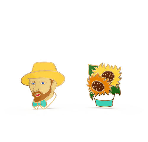 Van Gogh Stud Earrings - Gift for Art History Lovers