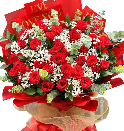 Velvet Red Rose Bouquet Vietnamese Flowers