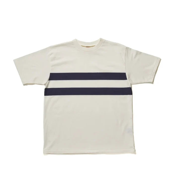 Warehouse & Co. 4112 Panel Border T (B) - Off/Bordeaux