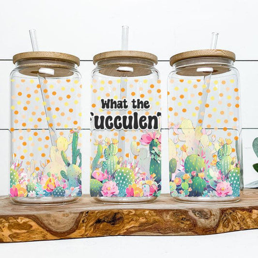 What The Fucculent Frosted Glass Tumbler