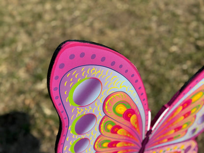 Whimsical Butterfly Yard Stakes – Pink & Neon Garden Decor