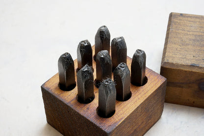 WORKING SET OF 9 - 3/16" NUMBER PUNCHES 0 - 9