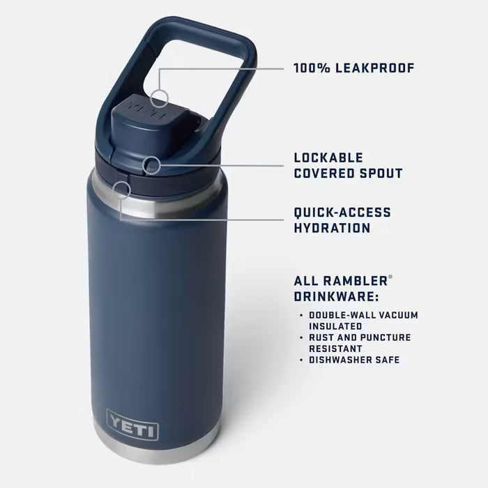 Yeti Rambler 26 oz. Water Bottle - Navy